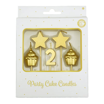 Party Cake Candles - 2 Jaar