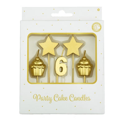 Party Cake Candles - 6 Jaar