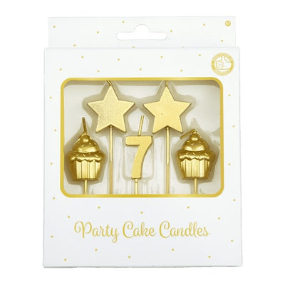 Party Cake Candles - 7 Jaar