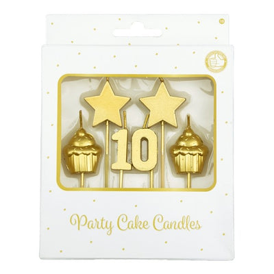 Party Cake Candles - 10 Jaar