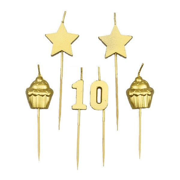 Party Cake Candles - 10 Jaar