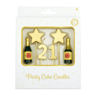 Party Cake Candles - 21 Jaar