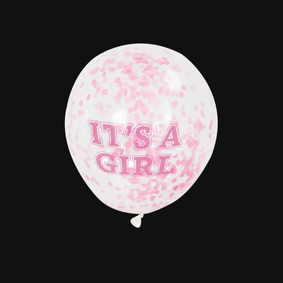 Confetti ballonnen - It's a girl - 30cm (6 Stuks)