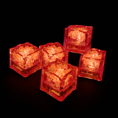 LED ijsblokjes - Rood (12 stuks)