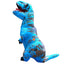 Opblaasbaar dinosauruskostuum kinderen blauw