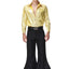 Disco Kostuum - Voor Mannen - Goud - Top + Broek