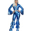 Hippie Kostuum - Voor Vrouwen - Jumpsuit + Riem - Blauw