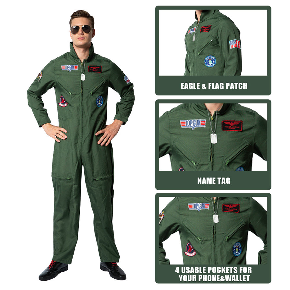 Top Gun Piloten Kostuum - Voor Kinderen & Volwassenen