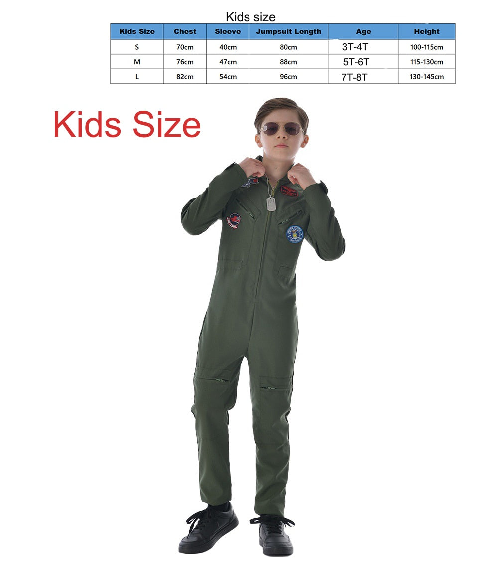 Top Gun Piloten Kostuum - Voor Kinderen & Volwassenen