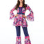 Retro 60s 70s - Hippie Kostuum - Top + Broek + Hoofdband - Voor Vrouwen