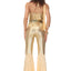 Gouden Disco Kostuum - Voor vrouwen - Jumpsuit + Sjaal + Riem