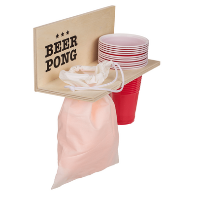 Beer Pong Plank + 12 Red Cups + 12 Ballen