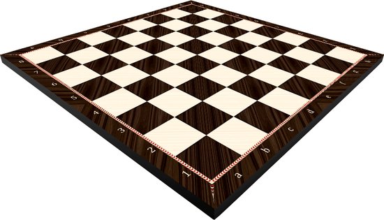 Houten schaakbord bruin/beige - Maat XL 37cm