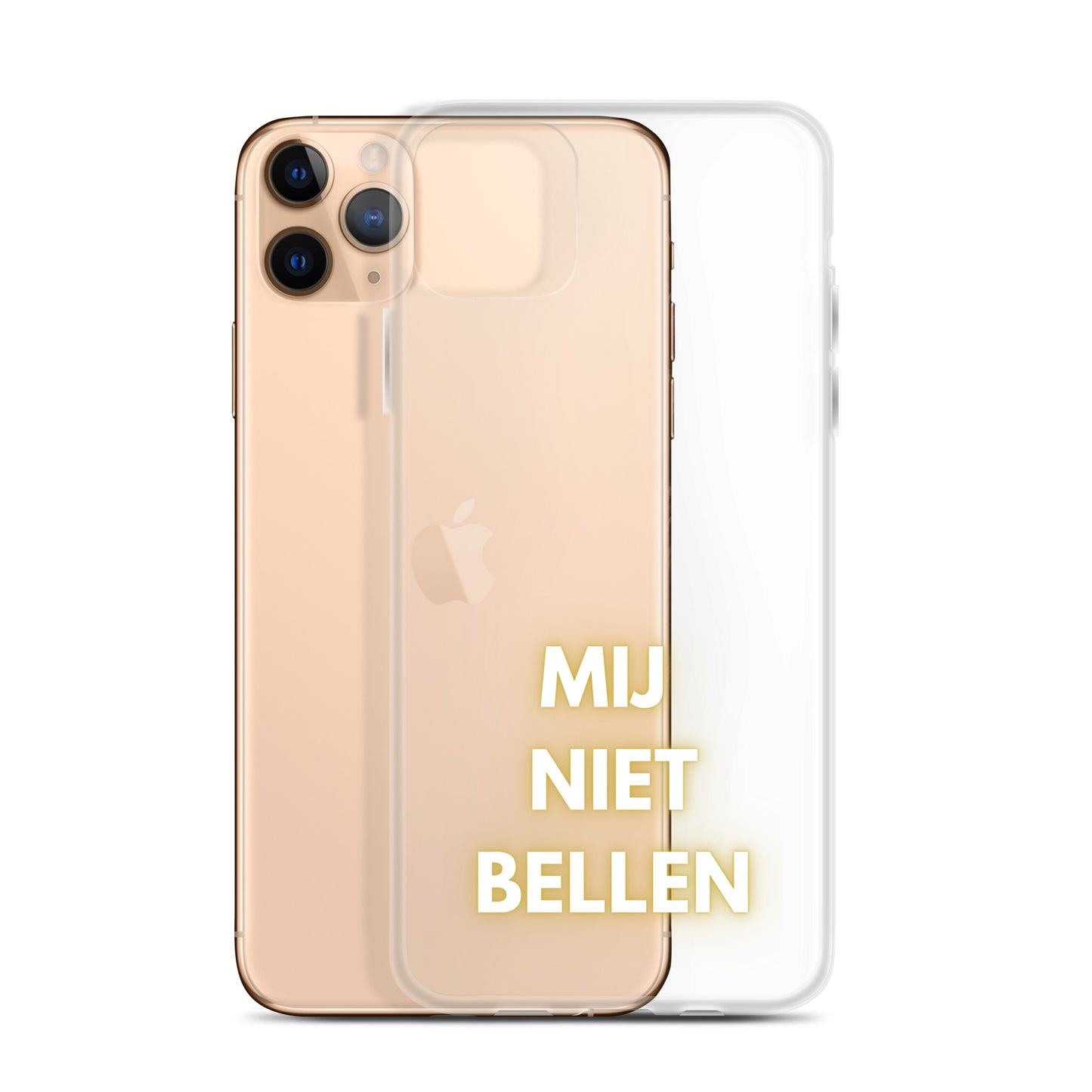 Mij Niet Bellen Doorzichtig iPhone hoesje (iPhone 11iPhone 11 ProiPhone 11 Pro MaxiPhone SEiPhone 12 miniiPhone 12iPhone 12 ProiPhone 12 Pro MaxiPhone 13 miniiPhone 13iPhone 13 ProiPhone 13 Pro Max)