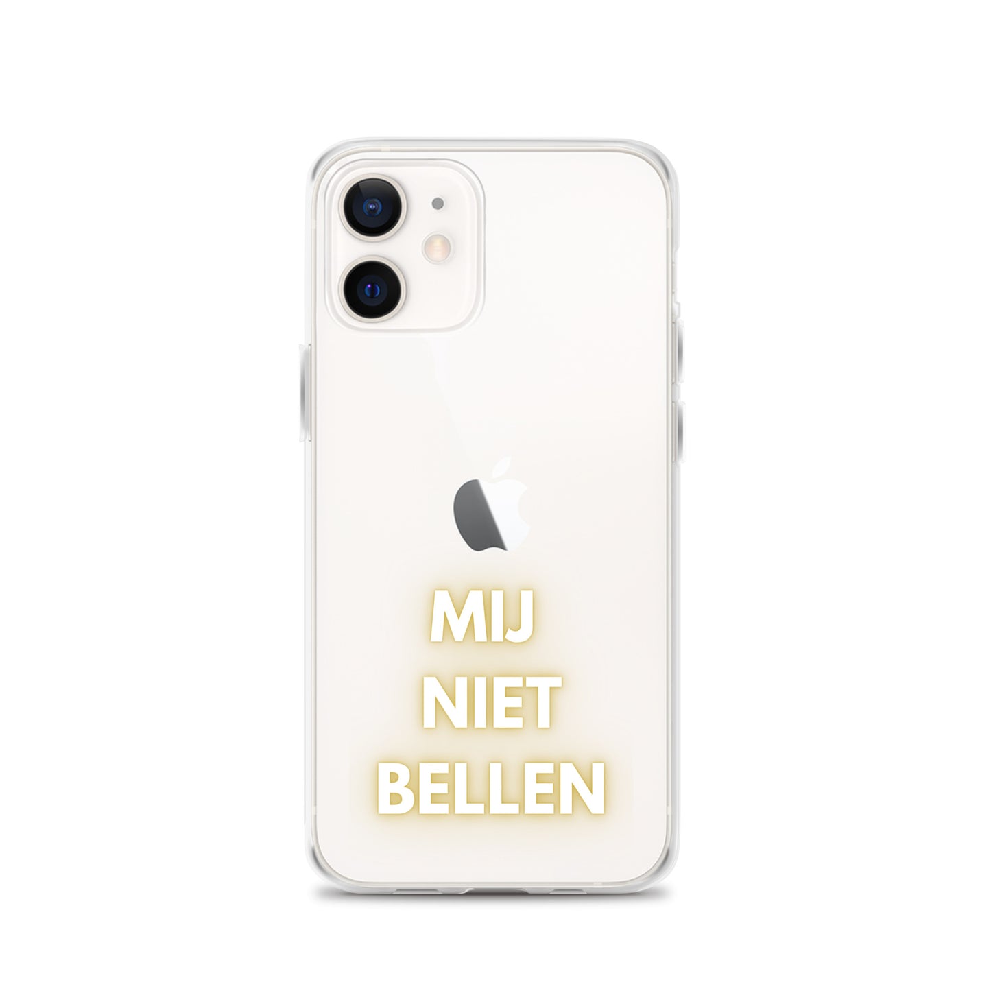 Mij Niet Bellen Doorzichtig iPhone hoesje (iPhone 11iPhone 11 ProiPhone 11 Pro MaxiPhone SEiPhone 12 miniiPhone 12iPhone 12 ProiPhone 12 Pro MaxiPhone 13 miniiPhone 13iPhone 13 ProiPhone 13 Pro Max)