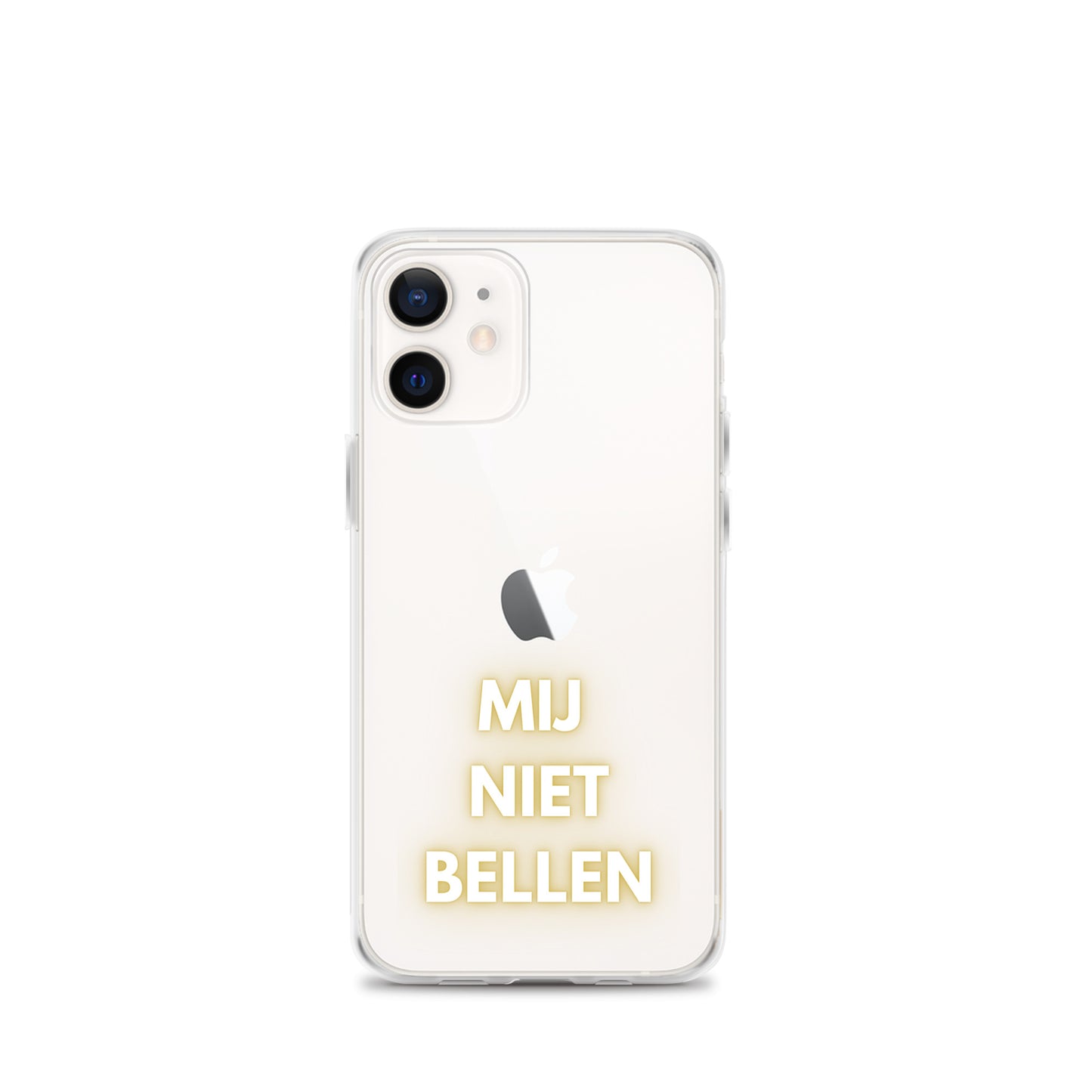 Mij Niet Bellen Doorzichtig iPhone hoesje (iPhone 11iPhone 11 ProiPhone 11 Pro MaxiPhone SEiPhone 12 miniiPhone 12iPhone 12 ProiPhone 12 Pro MaxiPhone 13 miniiPhone 13iPhone 13 ProiPhone 13 Pro Max)