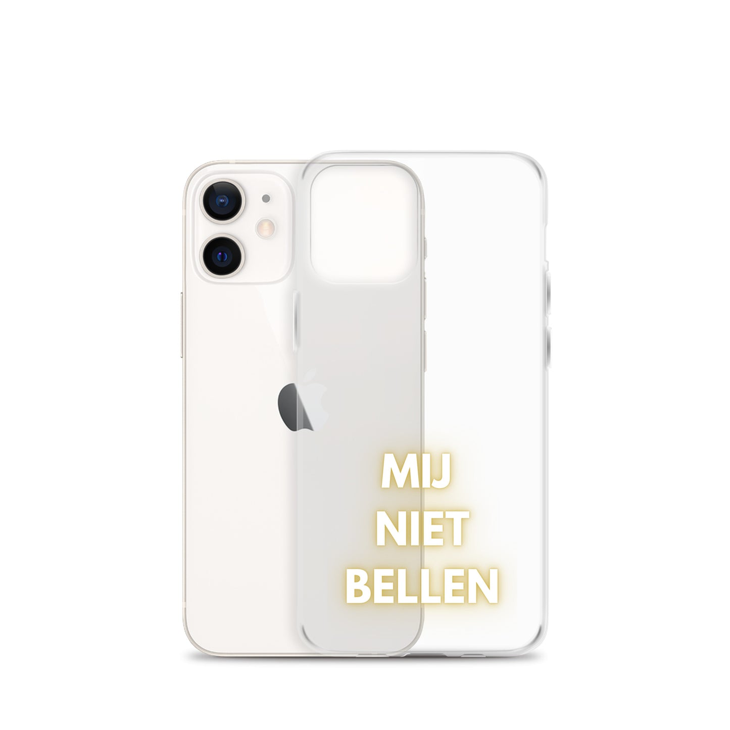 Mij Niet Bellen Doorzichtig iPhone hoesje (iPhone 11iPhone 11 ProiPhone 11 Pro MaxiPhone SEiPhone 12 miniiPhone 12iPhone 12 ProiPhone 12 Pro MaxiPhone 13 miniiPhone 13iPhone 13 ProiPhone 13 Pro Max)