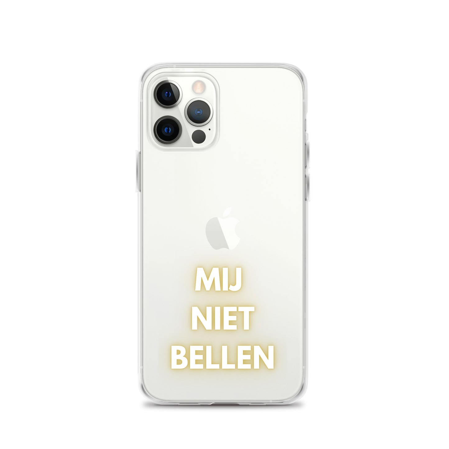 Mij Niet Bellen Doorzichtig iPhone hoesje (iPhone 11iPhone 11 ProiPhone 11 Pro MaxiPhone SEiPhone 12 miniiPhone 12iPhone 12 ProiPhone 12 Pro MaxiPhone 13 miniiPhone 13iPhone 13 ProiPhone 13 Pro Max)