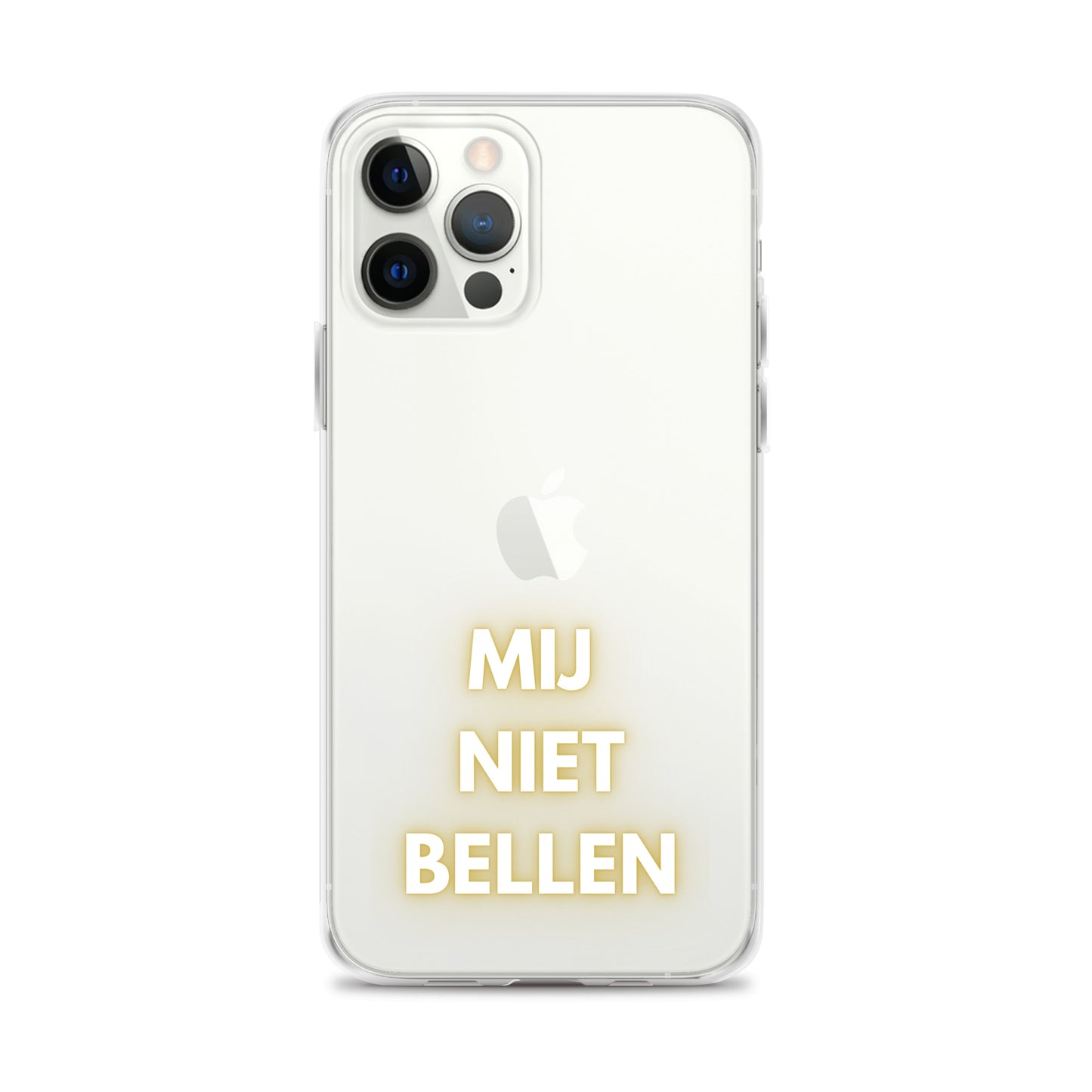 Mij Niet Bellen Doorzichtig iPhone hoesje (iPhone 11iPhone 11 ProiPhone 11 Pro MaxiPhone SEiPhone 12 miniiPhone 12iPhone 12 ProiPhone 12 Pro MaxiPhone 13 miniiPhone 13iPhone 13 ProiPhone 13 Pro Max)