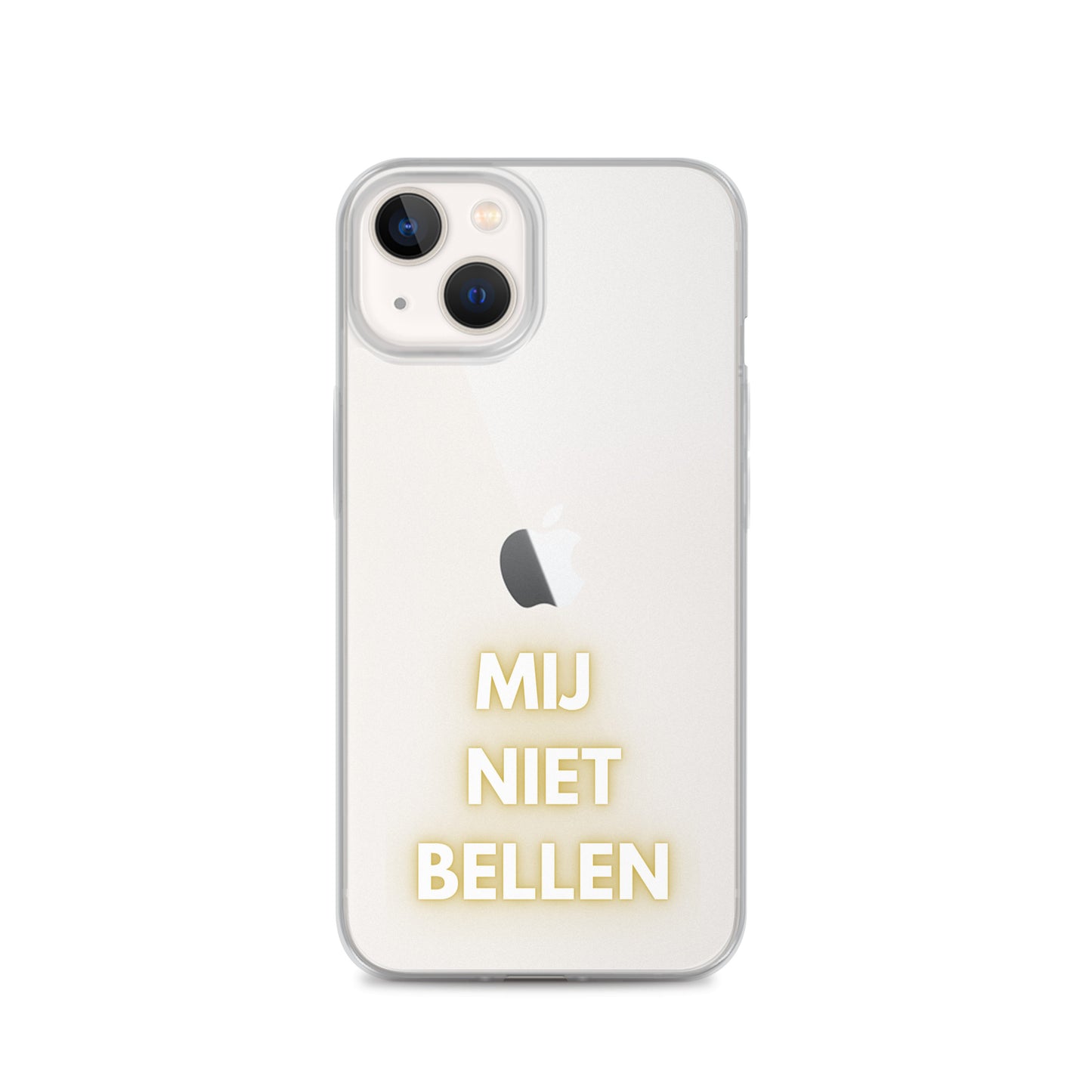 Mij Niet Bellen Doorzichtig iPhone hoesje (iPhone 11iPhone 11 ProiPhone 11 Pro MaxiPhone SEiPhone 12 miniiPhone 12iPhone 12 ProiPhone 12 Pro MaxiPhone 13 miniiPhone 13iPhone 13 ProiPhone 13 Pro Max)