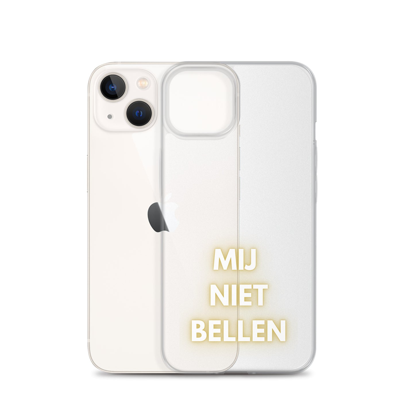 Mij Niet Bellen Doorzichtig iPhone hoesje (iPhone 11iPhone 11 ProiPhone 11 Pro MaxiPhone SEiPhone 12 miniiPhone 12iPhone 12 ProiPhone 12 Pro MaxiPhone 13 miniiPhone 13iPhone 13 ProiPhone 13 Pro Max)