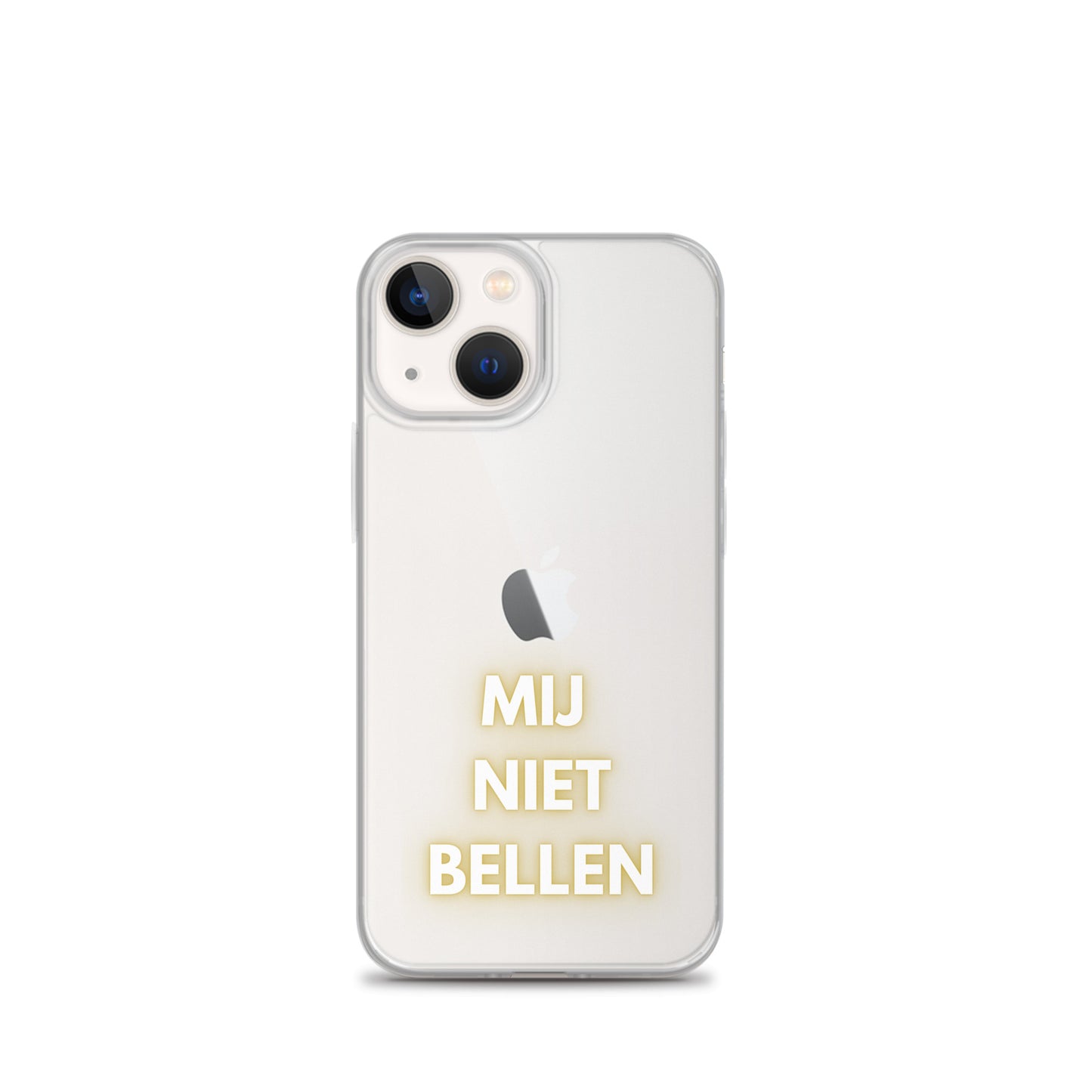 Mij Niet Bellen Doorzichtig iPhone hoesje (iPhone 11iPhone 11 ProiPhone 11 Pro MaxiPhone SEiPhone 12 miniiPhone 12iPhone 12 ProiPhone 12 Pro MaxiPhone 13 miniiPhone 13iPhone 13 ProiPhone 13 Pro Max)