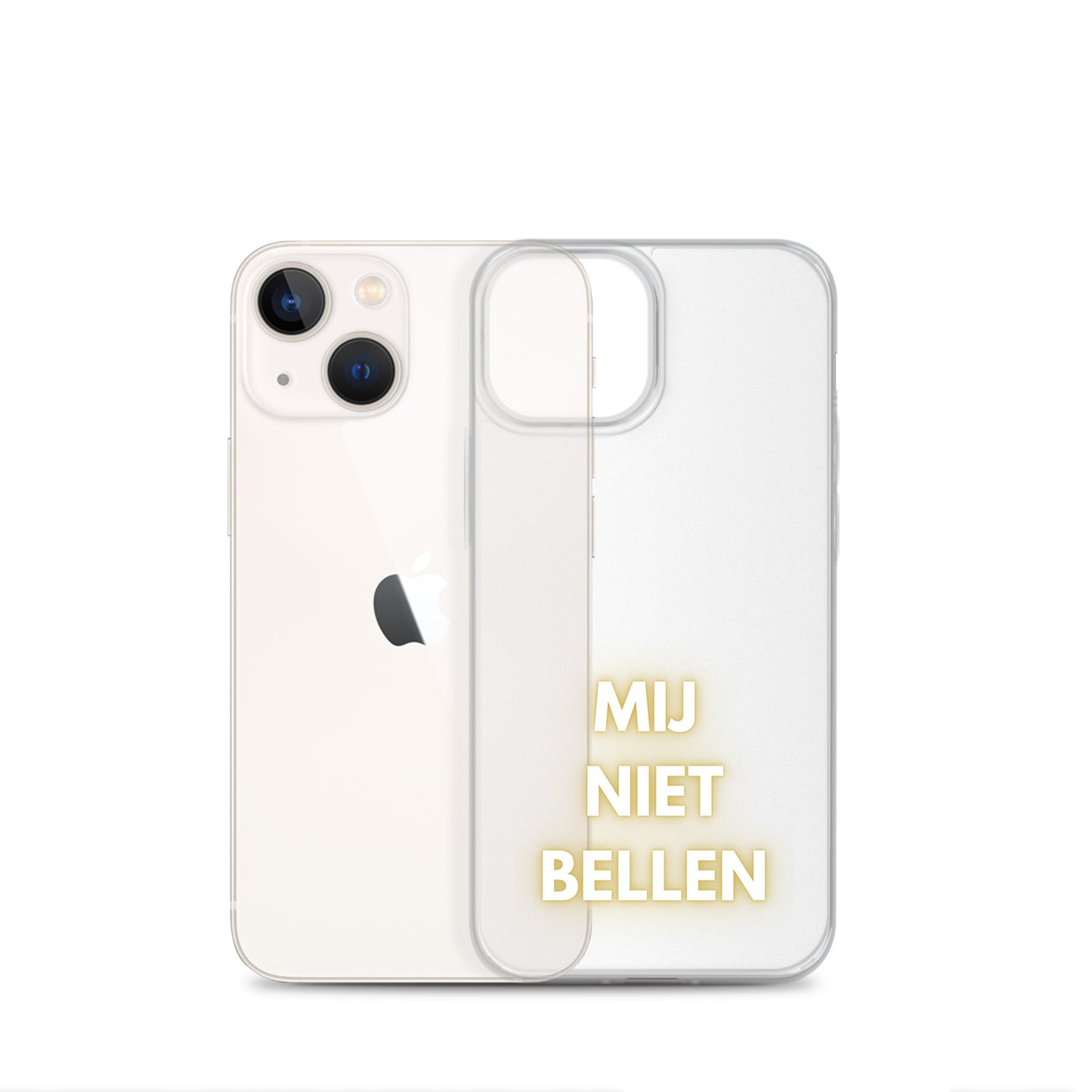 Mij Niet Bellen Doorzichtig iPhone hoesje (iPhone 11iPhone 11 ProiPhone 11 Pro MaxiPhone SEiPhone 12 miniiPhone 12iPhone 12 ProiPhone 12 Pro MaxiPhone 13 miniiPhone 13iPhone 13 ProiPhone 13 Pro Max)