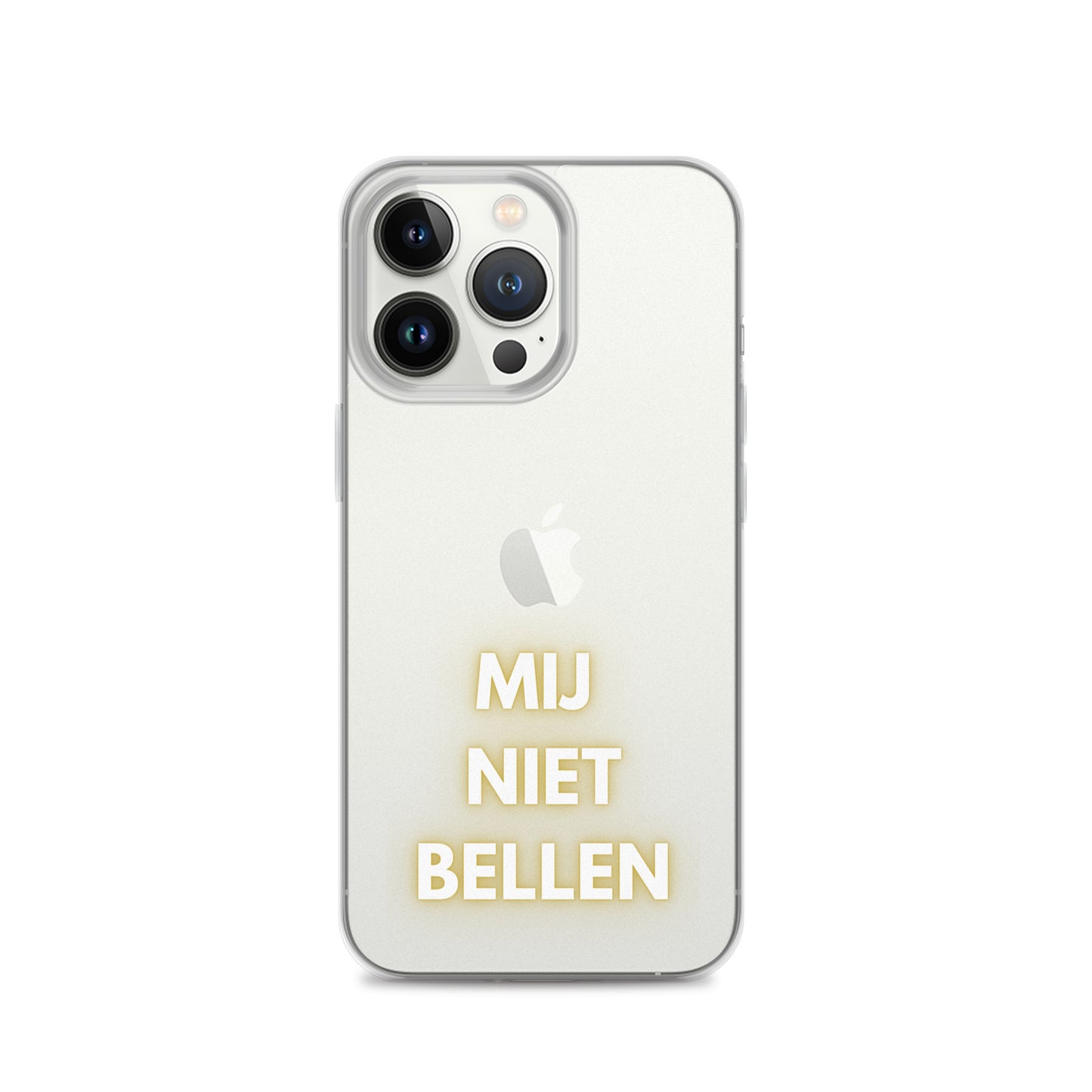 Mij Niet Bellen Doorzichtig iPhone hoesje (iPhone 11iPhone 11 ProiPhone 11 Pro MaxiPhone SEiPhone 12 miniiPhone 12iPhone 12 ProiPhone 12 Pro MaxiPhone 13 miniiPhone 13iPhone 13 ProiPhone 13 Pro Max)