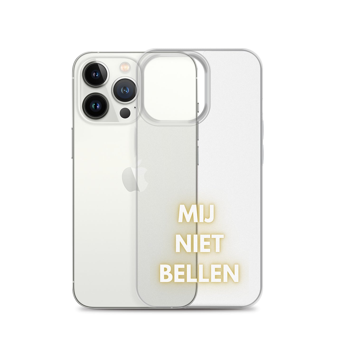 Mij Niet Bellen Doorzichtig iPhone hoesje (iPhone 11iPhone 11 ProiPhone 11 Pro MaxiPhone SEiPhone 12 miniiPhone 12iPhone 12 ProiPhone 12 Pro MaxiPhone 13 miniiPhone 13iPhone 13 ProiPhone 13 Pro Max)