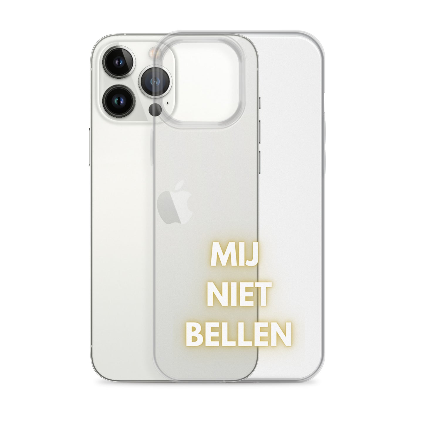 Mij Niet Bellen Doorzichtig iPhone hoesje (iPhone 11iPhone 11 ProiPhone 11 Pro MaxiPhone SEiPhone 12 miniiPhone 12iPhone 12 ProiPhone 12 Pro MaxiPhone 13 miniiPhone 13iPhone 13 ProiPhone 13 Pro Max)