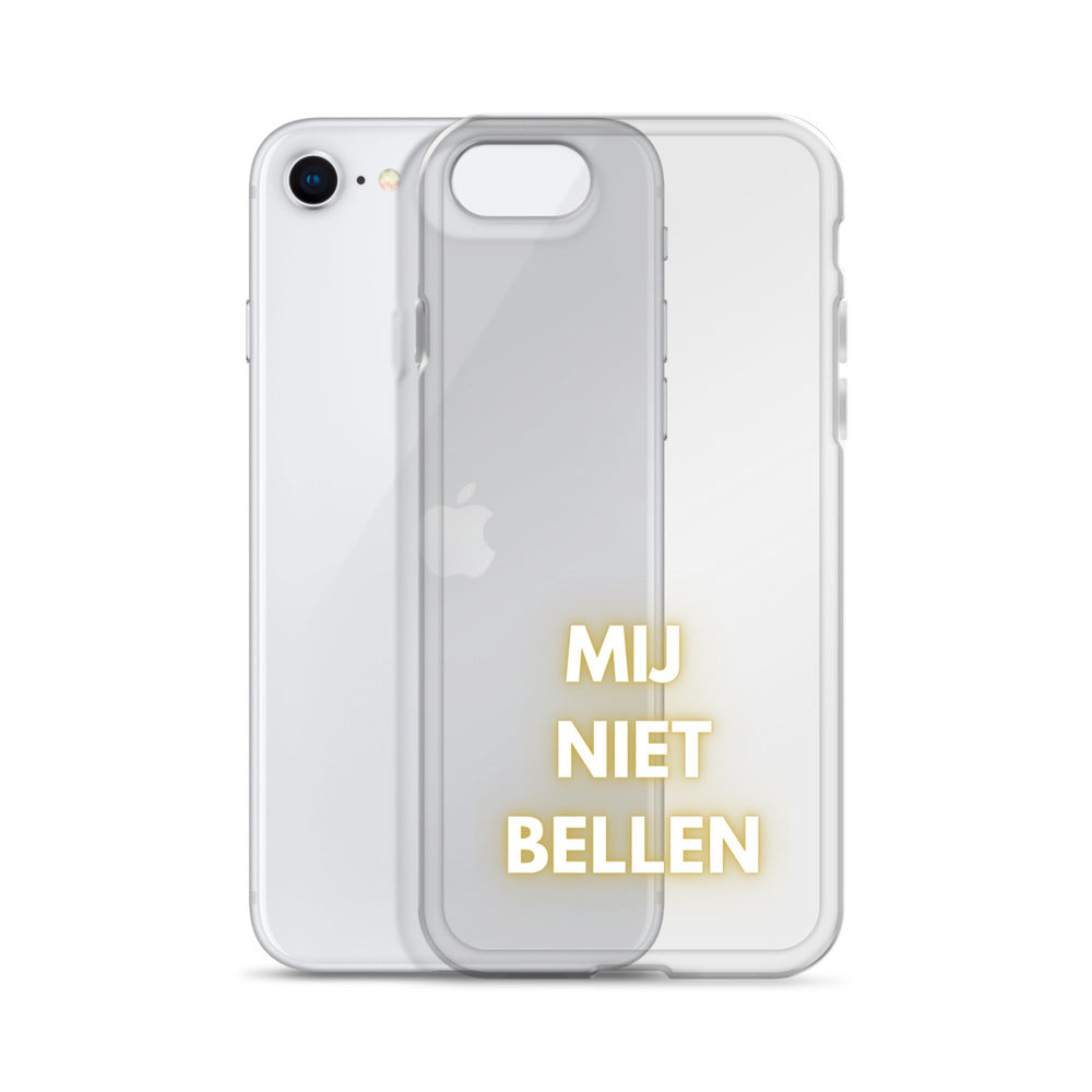 Mij Niet Bellen Doorzichtig iPhone hoesje (iPhone 11iPhone 11 ProiPhone 11 Pro MaxiPhone SEiPhone 12 miniiPhone 12iPhone 12 ProiPhone 12 Pro MaxiPhone 13 miniiPhone 13iPhone 13 ProiPhone 13 Pro Max)