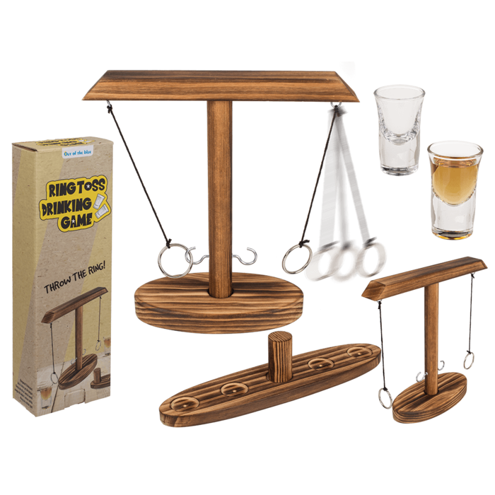 Ring Toss Drankspel + 2 Shotglazen