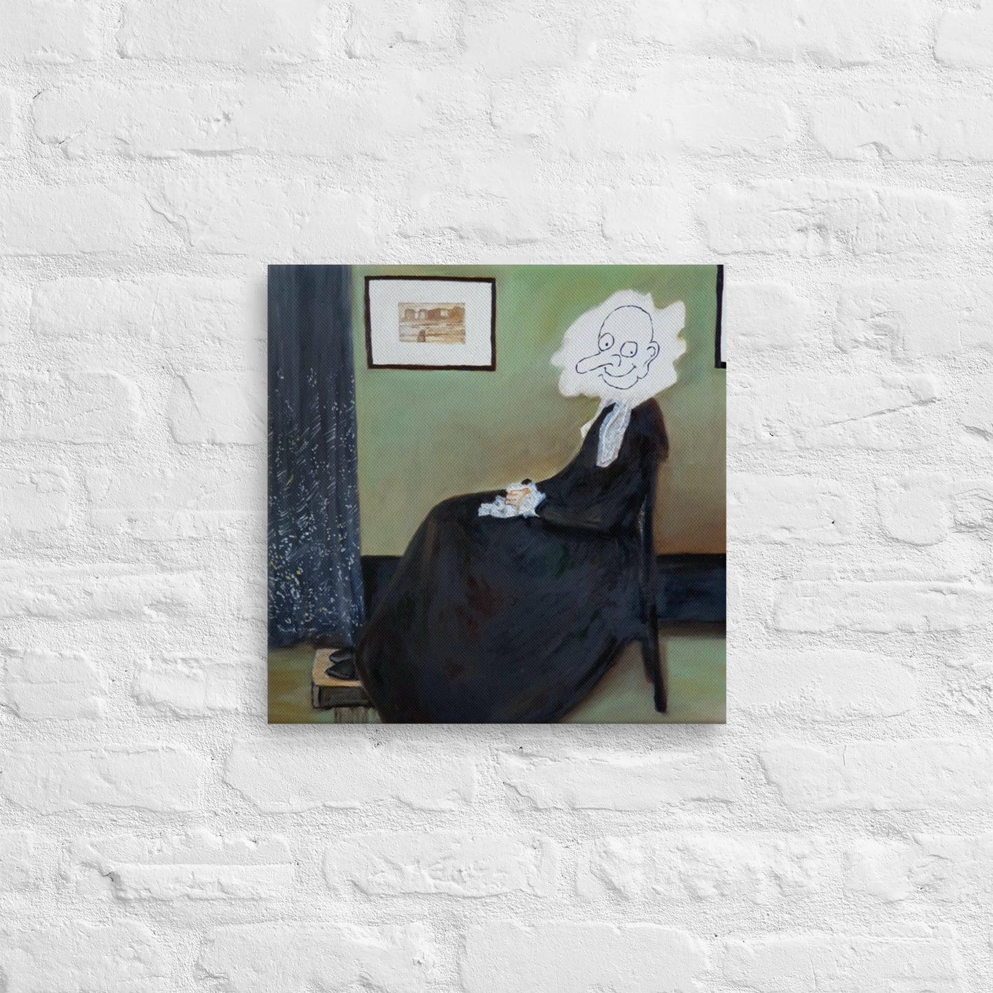 Mr. Bean Whistlers Mother canvas